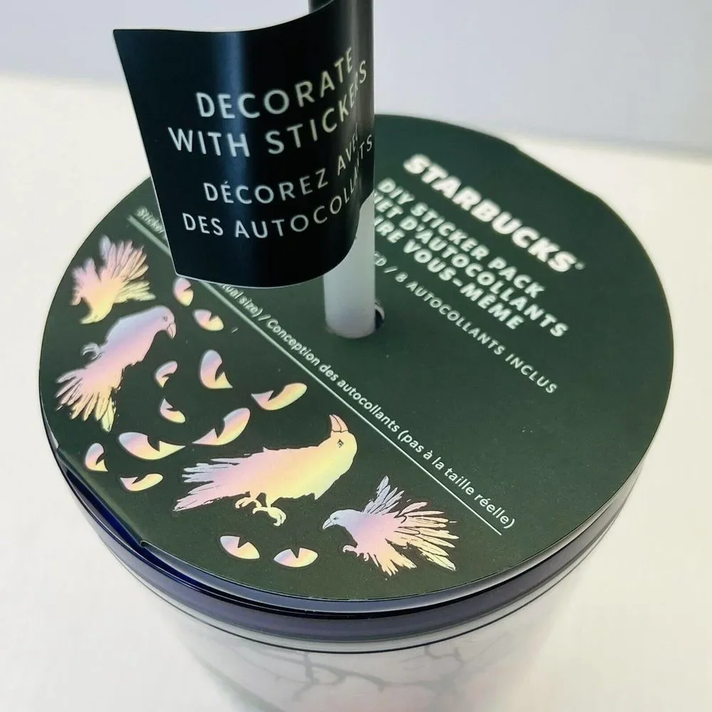 New Starbucks 2022 Fall Halloween Raven’s Perch Glow In The Dark 16oz Tumbler